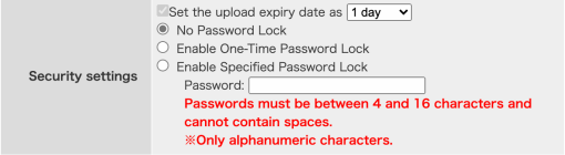 Security settings